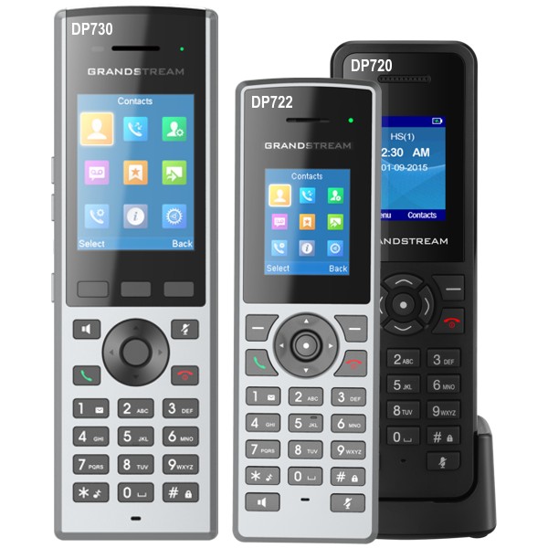 SIP-телефон Grandstream DP722 серебристый, черный